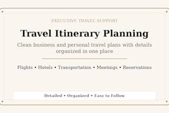 create a detailed business or personal travel itinerary