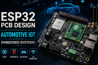 design esp32 raspberry pi pcb circuit for automotive iot embedded systems gerber