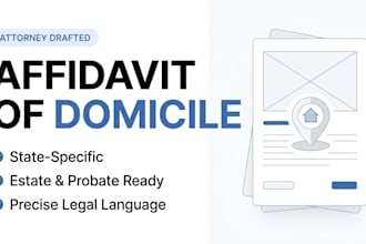 professionally draft an affidavit of domicile or residence