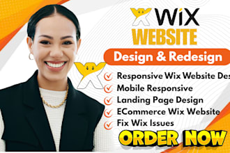 design or redesign wix website wix ecommerce, wix store, wix studio, wix booking