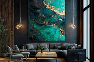 make colorful abstract art for home and office decor