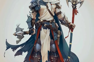 illustrate fantasy rpg characters for games or stories