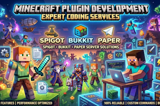 code high quality bukkit, spigot and paper minecraft plugins