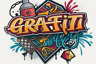 make professional graffiti logo and urban style art