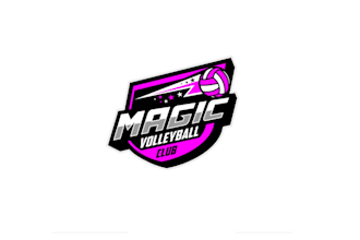 design girl volleyball team logo