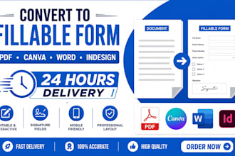 convert your PDF to a fillable interactive form with clickable fields