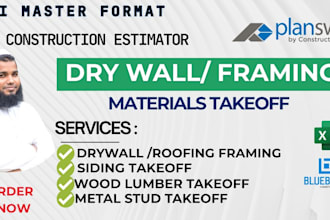 do drywall framing,siding takeoff,facade, clading,stucco eifs cost estimate