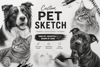 draw pet portrait for you