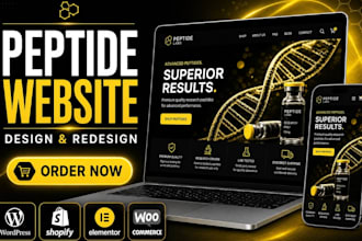build peptide website peptide store research peptide woocommerce peptide website