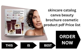 design skincare catalog canva beauty brochure cosmetic product pdf price list