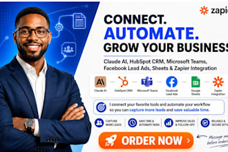 claude ai hubspotcrm microsoft teams facebook lead ads sheets zapier integration