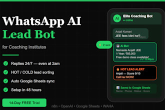 build a whatsapp ai lead bot for your coaching institute
