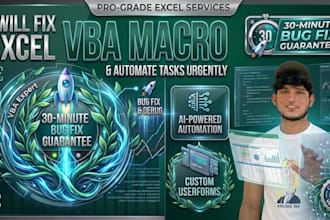 fix excel vba macro errors and automate tasks urgently