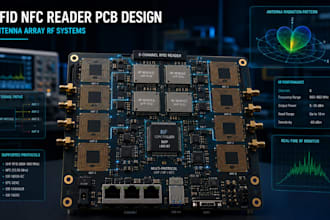 design multi channel rfid nfc reader pcb with wireless antenna array rf embedded