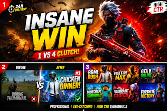high CTR gaming thumbnails