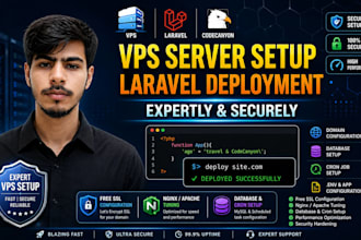 setup vps server and deploy laravel web application expertly