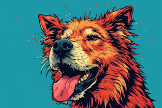 create colorful animal pop art portraits for you