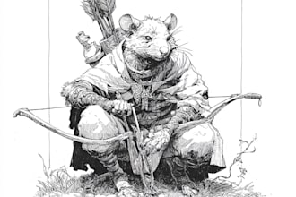 draw ink illustration for you