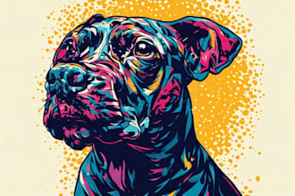 turn your pet into vibrant animal pop art artwork