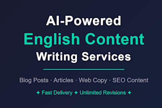 write professional english content with ai