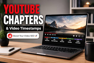 create SEO optimized youtube chapters and video timestamps