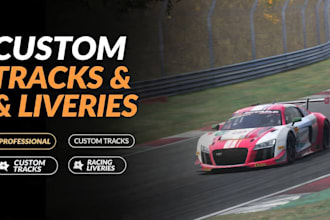 create assetto corsa tracks and custom racing liveries professionally