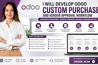 develop odoo custom purchase and odoo vendor approval workflow