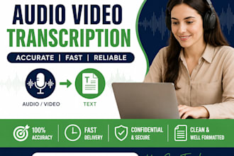 transcribe audio and video accurately and fast