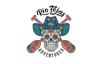 design sugar skull meets texas cowboy logo