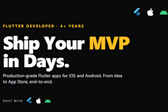 develop your flutter mobile app mvp for ios and android