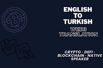 translate english crypto and web3 content to turkish