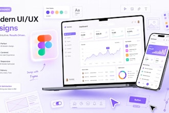 design a clean and modern UI UX website or app interface