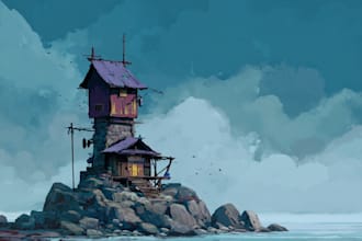 design 2d game concept art background and environment with 7 yrs experience