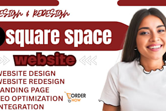 design, redesign, or build a modern squarespace website
