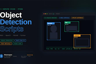 build object detection and computer vision script using python, yolo and opencv