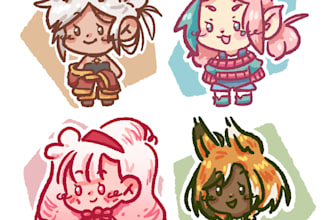 draw cute chibi art of characters