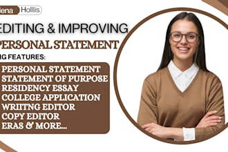 edit your personal statement for medical school, residency, eras application