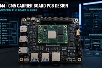 raspberry pi cm4 cm5 carrier board pcb design in kicad iot embedded systems