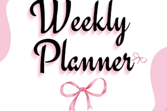 create a printable weekly planner PDF in canva