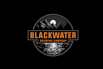 design black water brewing company logo