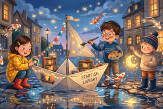 create whimsical gouache children storybook illustrations for your book