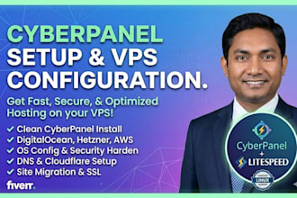 set up configuration and manage cyberpanel on vps server