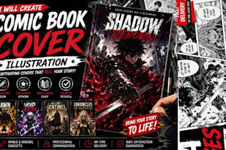 create professional comic book and manga cover illustration