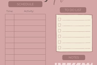 create minimal daily planners in canva