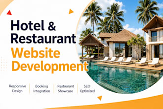 design a modern custom PHP website for hotels and restaurant