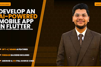 develop an ai powered flutter mobile app for android and ios