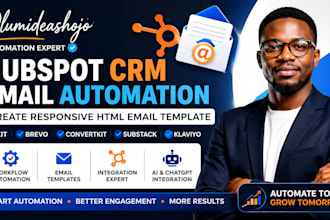 hubspotcrm email automation create responsive html email template with kit brevo