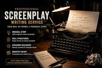 write a professional short film screenplay or indie script