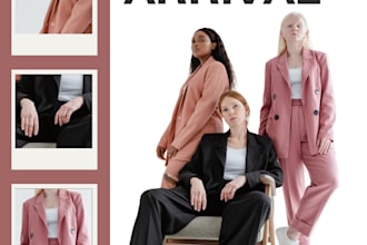 design creative fashion brand social media posts for instagram