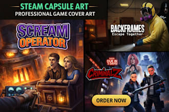 create concept art and steam capsule art